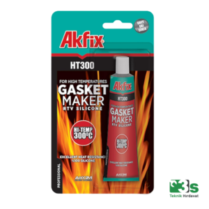 Akfix HT300 Yüksek Isı Silikonu Sıvı Conta 50 ml Tüp Kırmızı